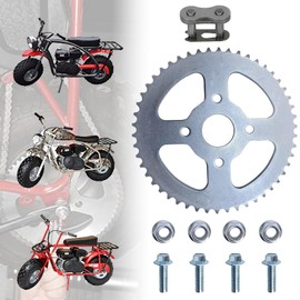 QYMOTO 50T Sprocket 420 Chain CT200U Rear Sprocket 50 Tooth 4 Hole for Coleman CT200U-EX,BT200X,MB165 MB200 Axis M200 Massimo MB165 MB200 Mini Bike