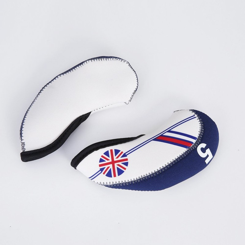 FLTRADE GOLF 10pcs UK Flag Patterned Neoprene Golf Club Iron