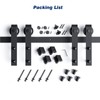 EaseLife 6FT Double Door Sliding Barn Door Hardware Track Kit,Basic