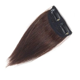 HIYE Hair Extensions 100% Human Hair Piece Extensions One Touch Wig, Volume Up, Point Wig, Clip, Top Cover, Double Sided, Backed (Maroon, 5.9 inches (15 cm)