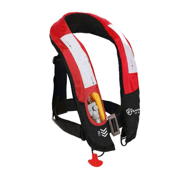 Eyson Inflatable Life Jacket Life Vest PFD Highly Visible Automatic (Red)