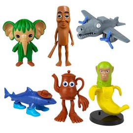 IKOPFLN Pack of 6 Generic Tung Sahur Figures, Italian Brain Red Figures, 3D Printed Tralalero Tralala Figure, BRR BRR Patapim, Lirili Larila Animal Model Collectible