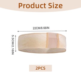 Pack of 2 skin-coloured wig grip, non-slip seamless wig grip headband wig band, adjustable elastic wig band, soft lace velvet wig accessories for sports, yoga, attaching wigs