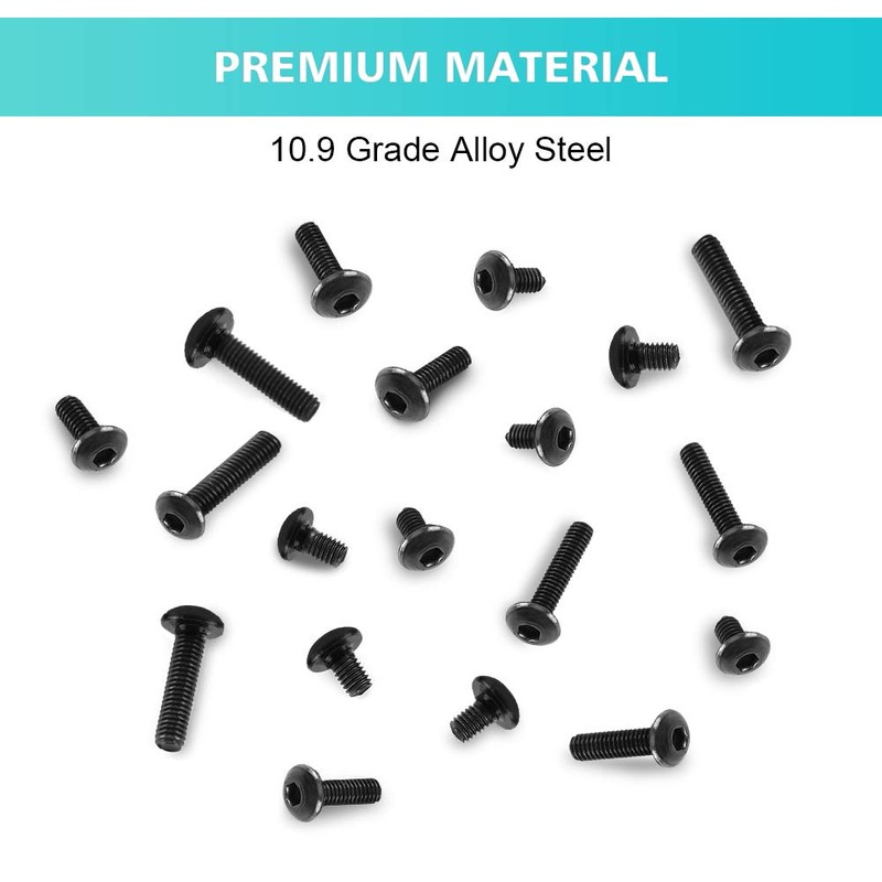 M3 Screws with Nuts and Washers Assortment Set, 300 Pcs