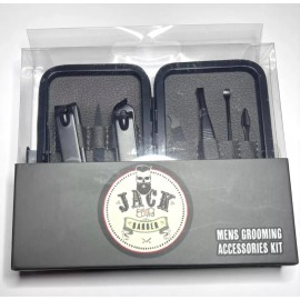 Jack The Barber Grooming Accessories Kit 7pc Black