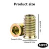 Pack of 30 Threaded Insert, Screw-in Nut M5, Screw Nut