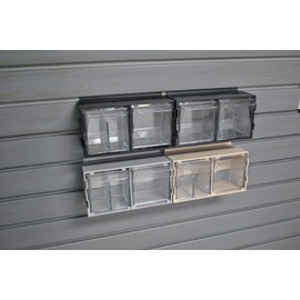 HandiWall Handi Link Up Tilt Bin - Modular Storage for Slatwall Panels (Beachwood)