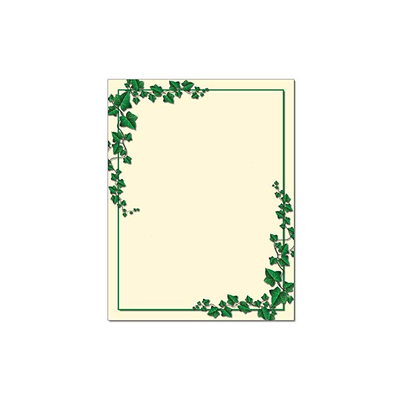 Ivy Border Letterhead Laser & Inkjet Printer Paper (100 Sheets)