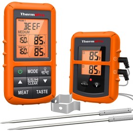 ThermoPro TP20 500FT Wireless Meat Thermometer with Dual Meat Probe, Digital ...