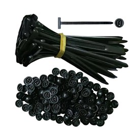 MLY 100 PCS Nylon Cable Tie Buckle, Self-Locking Zip Tie Holder, Multi-Functional Plastic Ties Tool Fasteners with Pin Button, Universal for Automotive Engine, Fender, Mudguard & Daily Repair (Black)