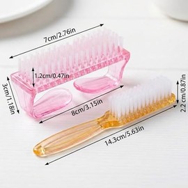 Triko Set 5 Piezas Cepillo de Uñas con Mango de Agarre Ergonómico, Limpiador de Manos y Pies con Cerdas Flexibles, Kit de Herramientas para Manicura y