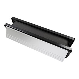 Timco - Intumescent Letterbox - Polished Silver - Black Frame (Size 305 x 70-1 Each)