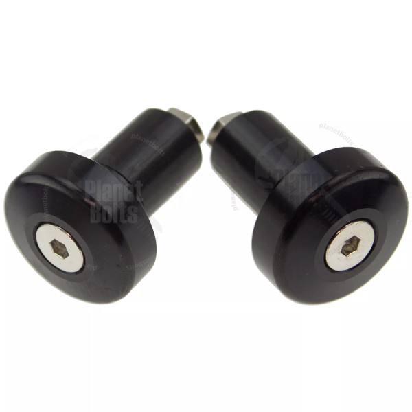PlanetBolts Black Handle Bar End CNC Stealth Hollow 7/8" Bars