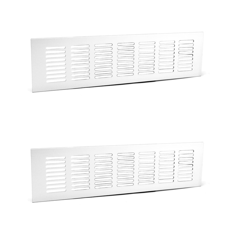 QWORK® 2 pieces high-quality aluminium ventilation grille, door ventilation grille,