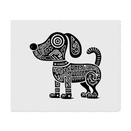 2 x 'Abstract Dog' Microfibre Lens/Glasses Cleaning Cloths (LC00024202)