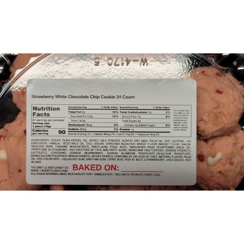White Chocolate Chip Strawberry Cookies 24 Cookies