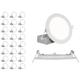 NICOR Lighting REL Series 6-inch Round White Canless LED Downlight in 5000K (16 Pack) (REL611205KRDWH-16PK)