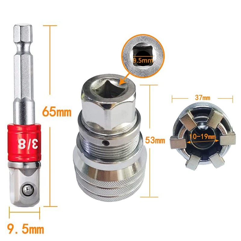 KEWAYO Universal Socket Wrench Set Universal Socket Wrench Hex Drill