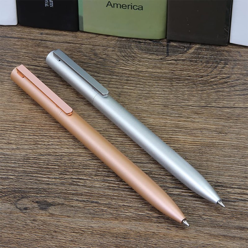 Gullor Simple Style Metal Retractable Ballpoint Pen, Medium Point Black