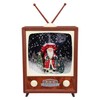 Northlight LED Lighted Musical Snowing Santa TV Set Christmas Decoration
