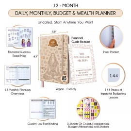 Freedom Mastery Financial Planner, Monthly Budget Planner and Monthly Bill Organizer - 12 Mon...