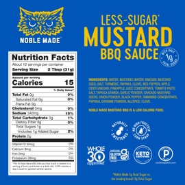 Noble Made, Mustard barbecue Sauce, 13 Fl Oz