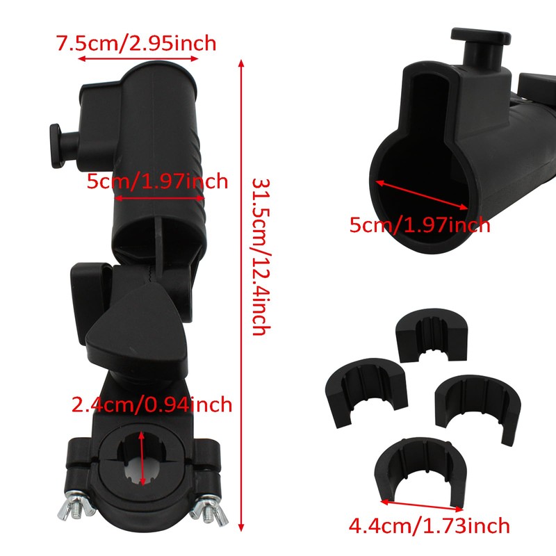 AcbbMNS Universal Golf Push Cart Umbrella Holder, Adjustable Angle Golf