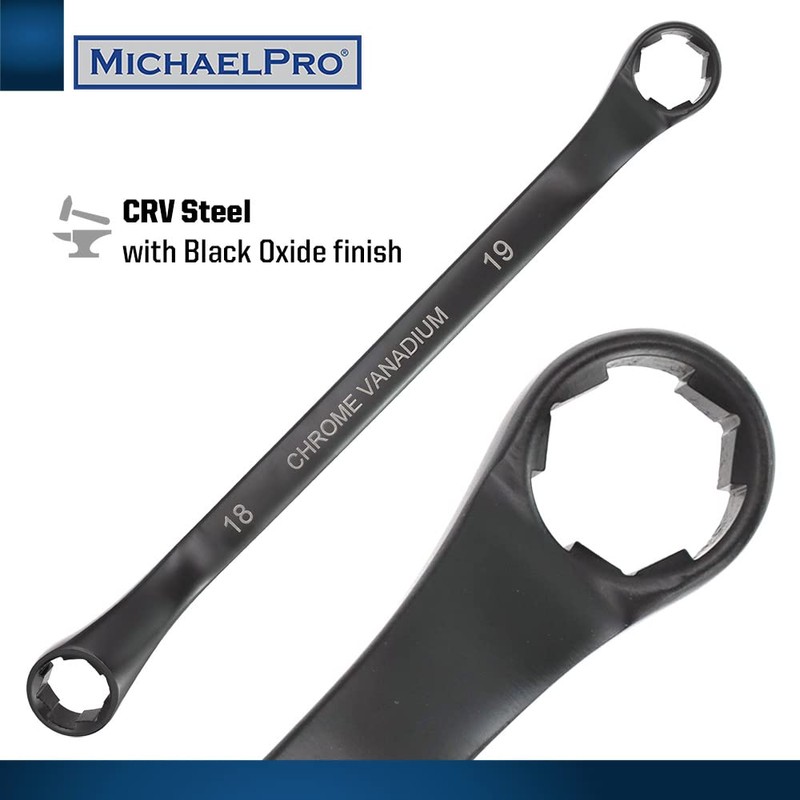 MichaelPro 7-Piece Bolt Extractor Wrench Set, 45° Offset Wrenches Metric