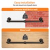 Wall Mounted Clothes Rack 36in, Industrial Pipe Wall Mount Clothing