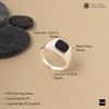 Amberta Men's signet ring made of 925 sterling silver, small