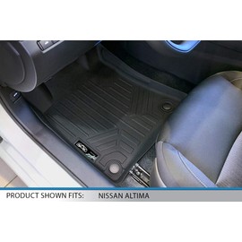 SMARTLINER Custom Fit Floor Mats 2 Row Liner Set Black Compatible with 2019-2023 Nissan Altima