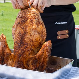 OuterMust 30 QT. Outdoor Fryer 50,000 BTU Turkey Fryer Set and Seafood Boil with Perforaed Basket, Ideal Outdoor Cooker for Turkey, Crawfish, Crab, Shrimp, Lobster for Thanksgiving Gathering