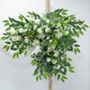 HUAHUA 40pcs Artificial Italian Ruscus Greenery Stems -Faux Green Leaf