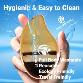 Generic Ultra-Care Beauty Crystal Hair Eraser for Women & Men Reusable Washable Crystal Hair Eraser Magic Painless Exfoliation Hair Removal Tool, Magic Hair Remover for Chest Back Arms Legs...(Gold)