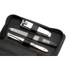 Manicure Set 4-Piece Travel Case - Nail Scissors, Nail Clippers,