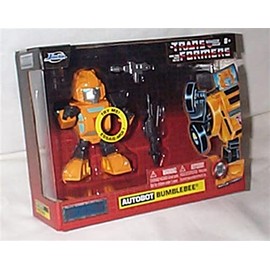jada TRANSF0RMERS AUT0B0T Bumblebee 4.5 Inch Metal eyes light up Figure