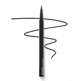Waterproof Liquid Eyeliner Long Lasting 16Hr Ultra Fine Brush Smudge Proof Vegan Cruelty Free Black Breakup Proof Makeup Lipliner - Color: Black, Size: 1 Count (Pack of 1)
