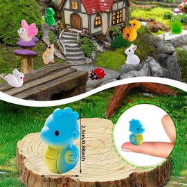 AWEELON 54Pcs Mini Resin Animals 50 Styles Resin Animals Figurines Bulk for Fairy Garden Miniature Dollhouse Accessories Hide Crafts Decor