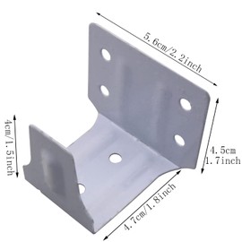 MEETOOT 4pcs Window Blind Headrail Brackets - Mini White Iron Mounting Brackets for 2" Low Profile Window Blinds