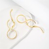ALRNBY Gold Statement Earrings Spiral Spiral Line Drop Dangle Threader