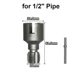 Electric Drill Compatible PVC Pipe Threader Kit, PVC Thread Maker Tool for Electric Drill, 1/2" 3/4" Tool, Plastic Pipe Threader Kit, Dual Thread Design (Internal & External)(1/2“)