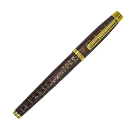 Pukka Pad, Wild Premium Ballpoint Pen with Gold Foil Display Box and Hanging Ribbon - Black Ink - Crocodile