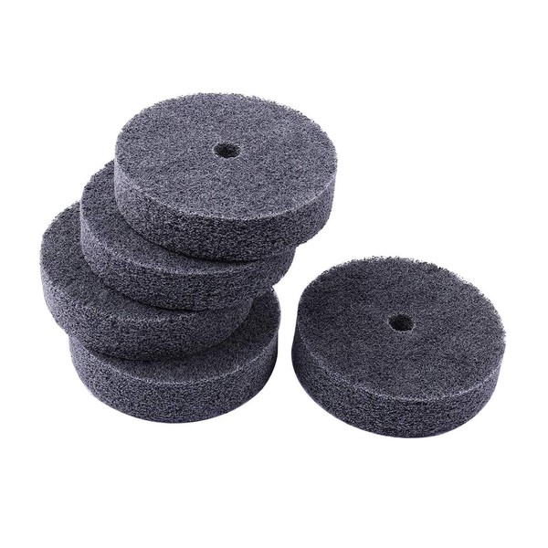 𝐋𝐮𝐨 𝐤𝐞 5 Pcs Quick Changed Fiber Buffing Wheel 3 Inches Replacement Fiber Polishing Wheel for Bench Buffer/Bench Grinder,Buffing Wheel Hole 3/8 inch