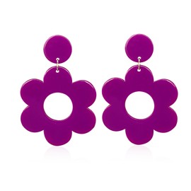 YUNXI Acrylic Flower Earrings Daisy Drop Dangle Earrings For Women Y2k Resin Floral Earrings 60/70s Retro Flowers Earrings With Box, Acrylic, No Gemstone