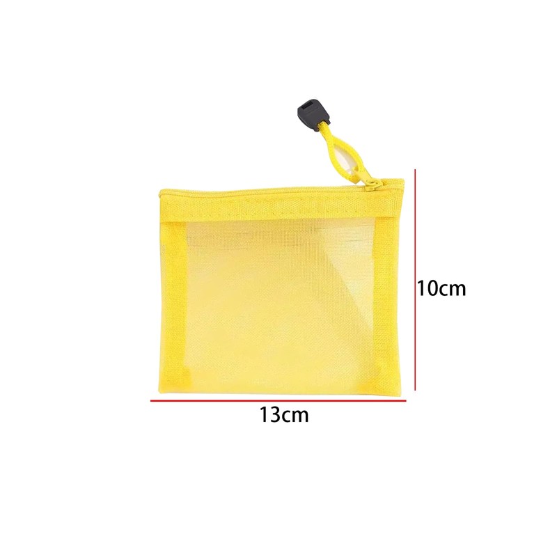 5 Pcs Mini Zipper Mesh Bags, Polyester Mesh Cosmetic Bags,