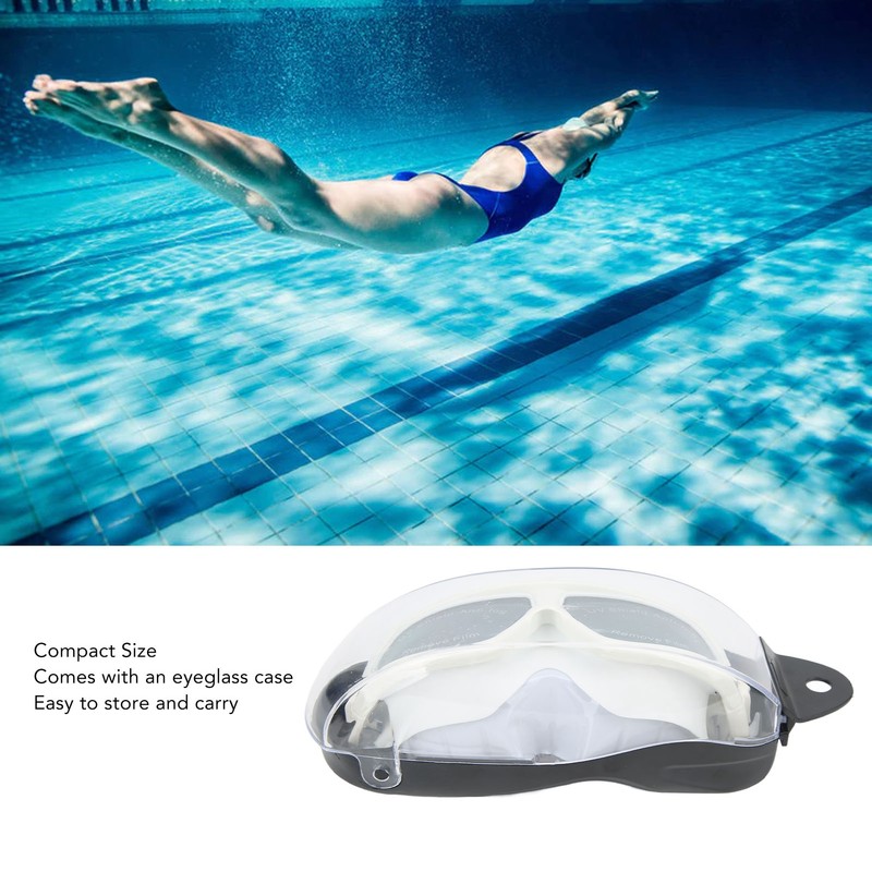 Swimming Goggles Prevent Fog UV Protection Wide View Diving Glasses