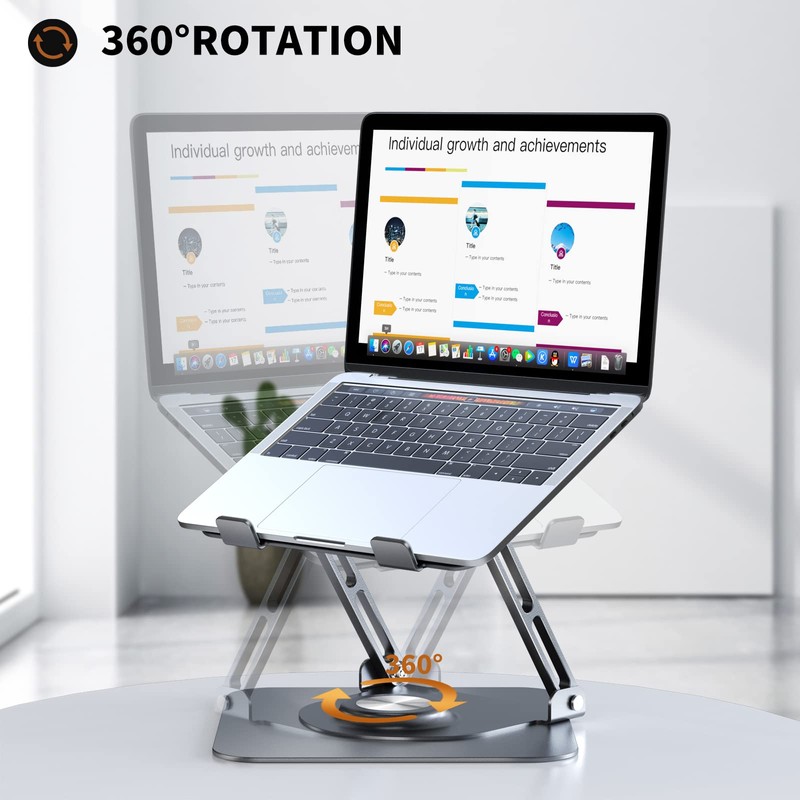 JOYEKY Laptop Stand for Desk, Adjustable Computer Stand with 360°