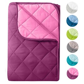 wometo Microfibre Summer Duvet Reversible Design 155 x 220 cm OekoTex - Purple and Pink Boil-Proof 95° Summer Duvet for Camping and Hot Days I Can Be Used without Cover I Colourful and Colourful