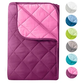wometo Microfibre Summer Duvet Reversible Design 155 x 220 cm OekoTex - Purple and Pink Boil-Proof 95° Summer Duvet for Camping and Hot Days I Can Be Used without Cover I Colourful and Colourful