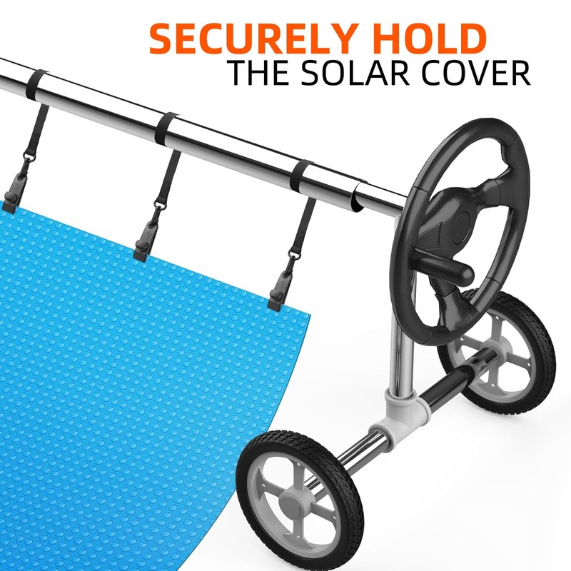 OKSTENCK Pool Solar Cover Reel Attachment Kit 24 Pcs, Includes